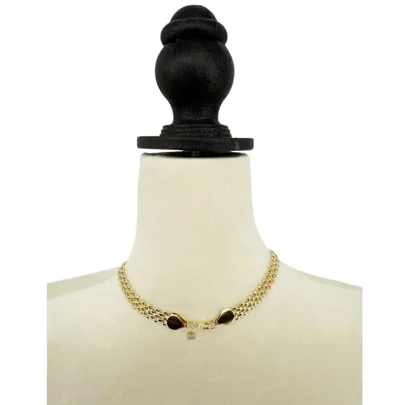 The M Jewlers NY Porto Link Necklace in Gold Vermeil NEW - Picture 4 of 9